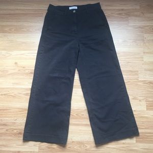 EVERLANE Black Wide Leg Crop Pants